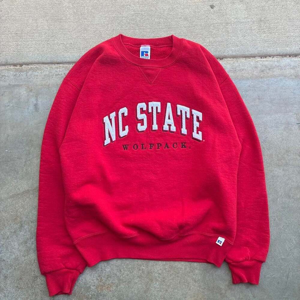 Russell Athletic NC State Wolfpack Vintage Embroidered Crewneck Sweatshirt